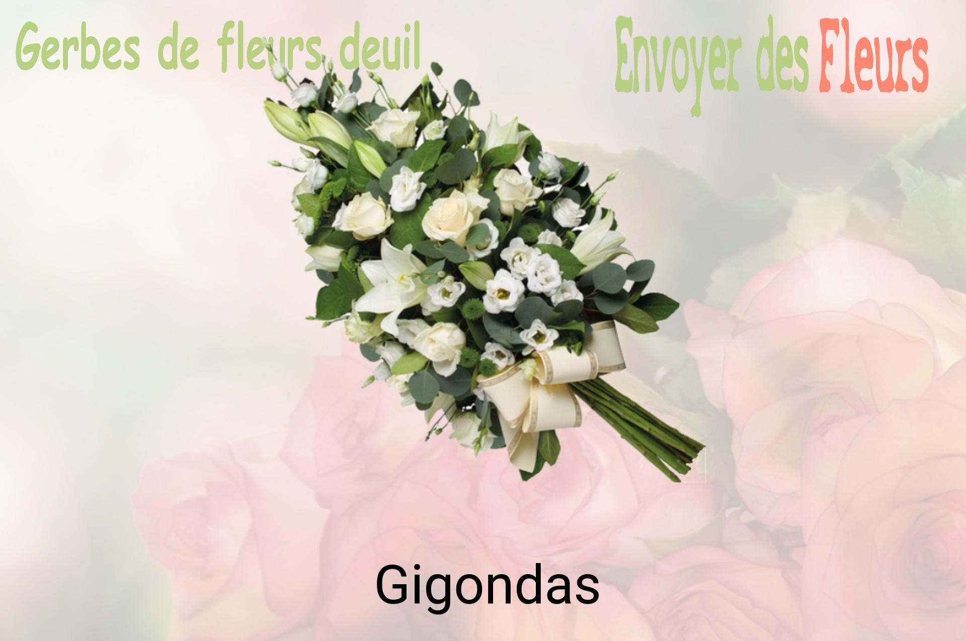 Gerbe de fleurs de deuil livrée à Gigondas
